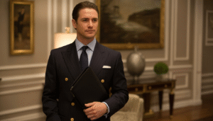 Concierge en uniforme formel dans un cadre intérieur raffiné